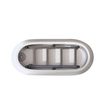Special-Shaped Freestanding Slipper Bathtub, Overflow & Pop Up Drain