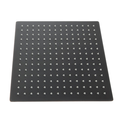 Luxury Rain Fixed Shower Head 12" Square Oil Rubbed Bronze Stainless Steel - Oil-Rubbed Bronze