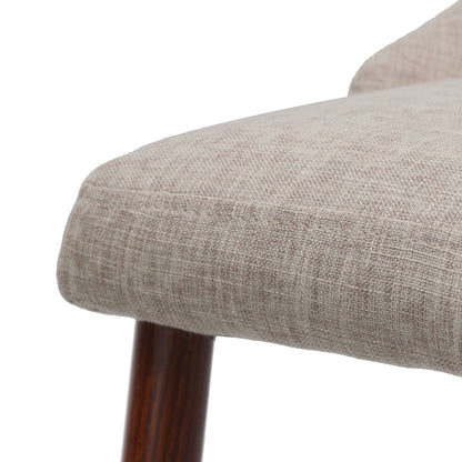 Mid Century Modern Fabric Armless Dining Chair