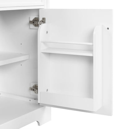 20" Bathroom Vanity With Sink, Soft Closing Cabinet Door, Adjustable Shelf & Storage Rack - White