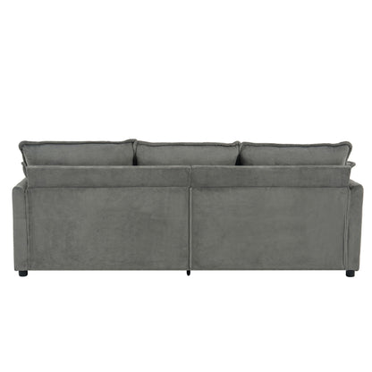 Modern 3 Seater Sofa With Side Storage Pockets For Living Room