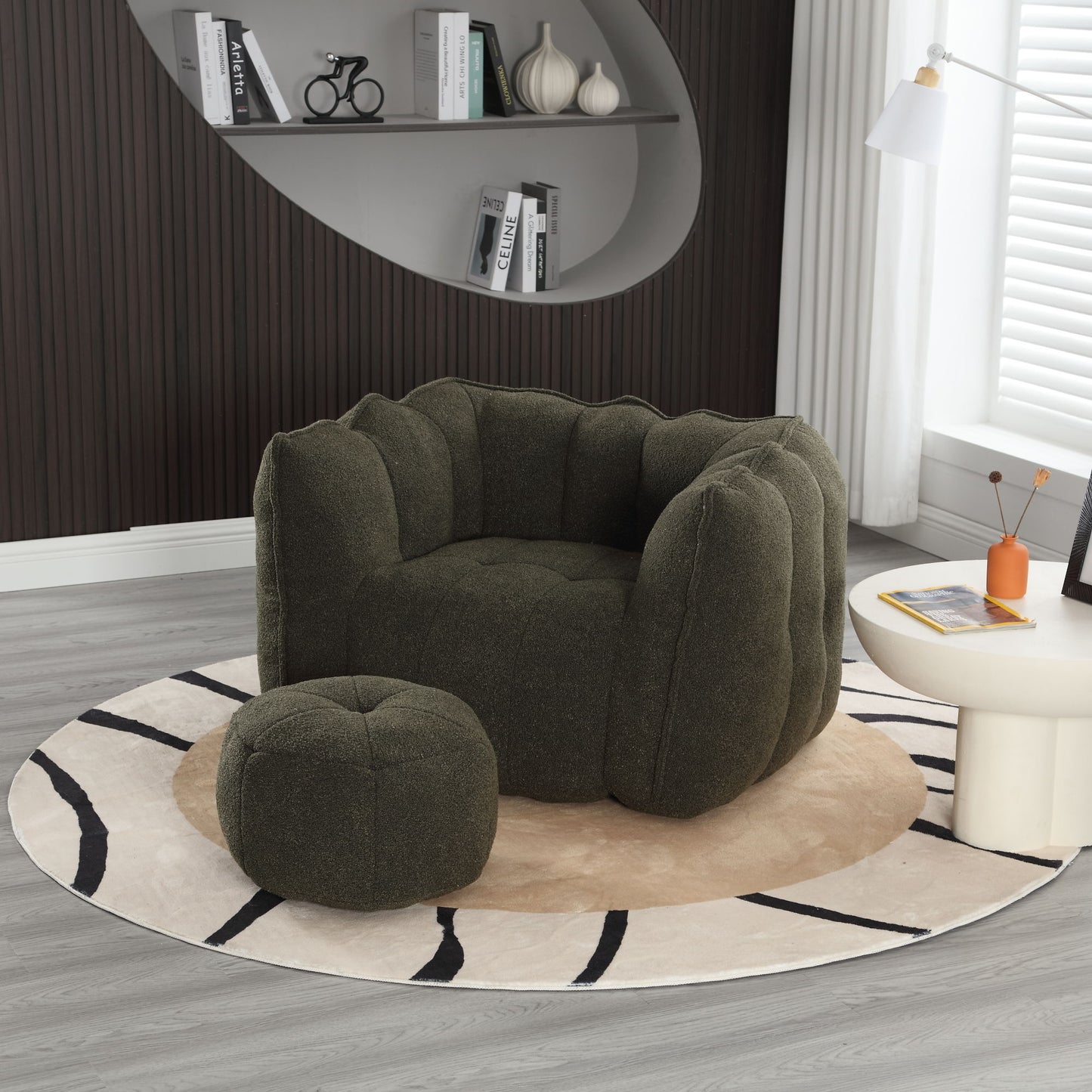 Soft Bean Bag Chair With High Resilient Foam