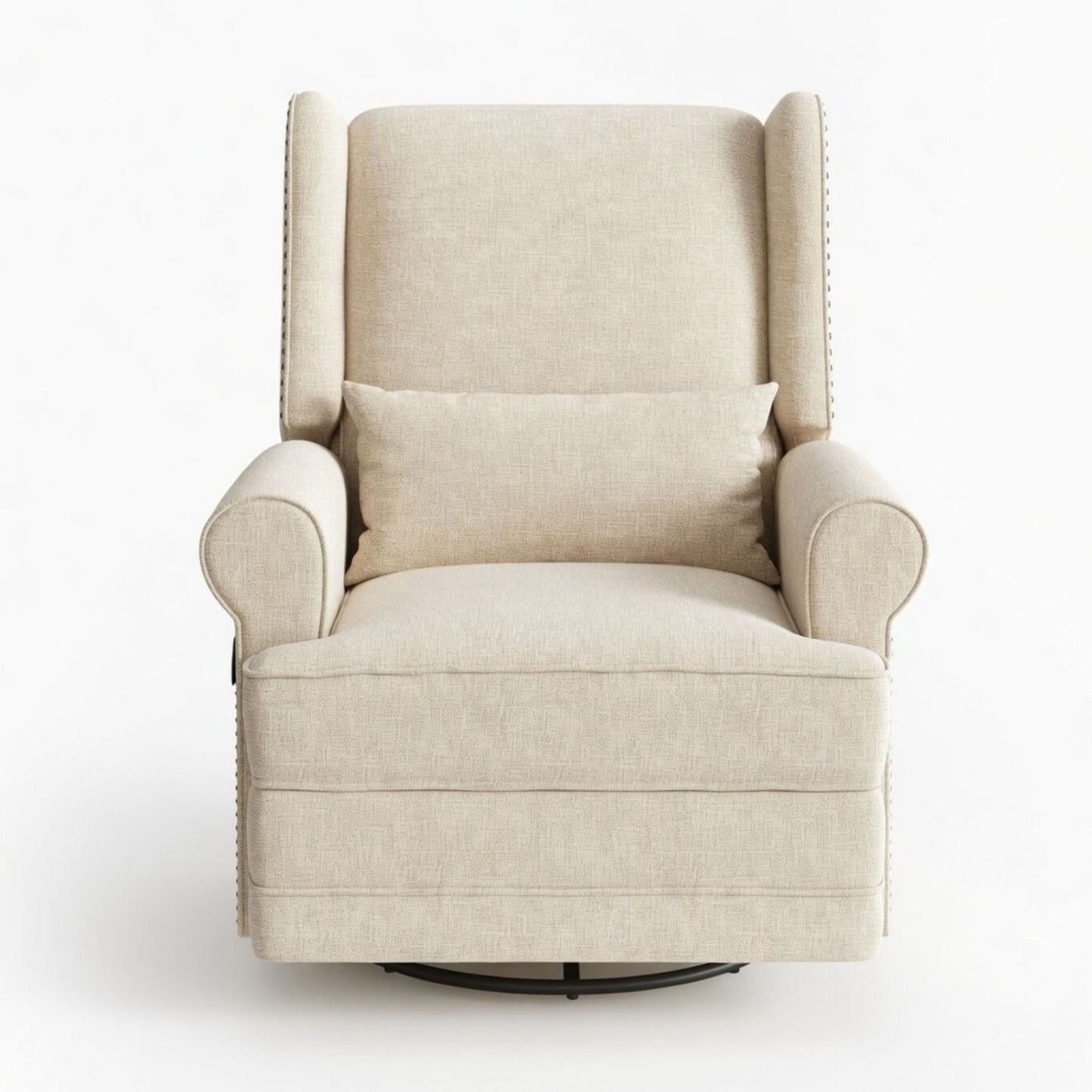 Extra Wide Swivel Recliner Glider Chair With Footrest