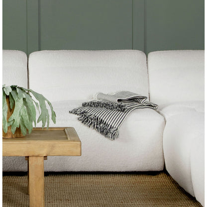 Bonnie - Upholstered Armless Chair With Channel Tufting - Ivory