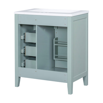 Modern Bathroom Vanity With Sink Combo, 3 Drawers
