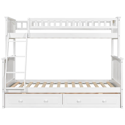 Bunk Bed With Drawers, Convertible Storage Bed