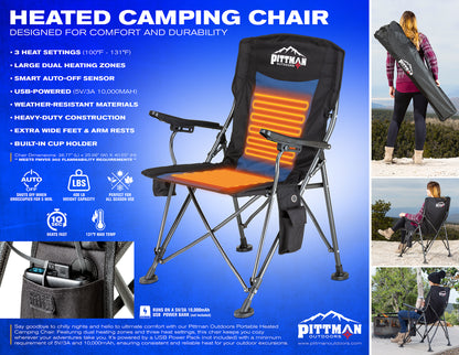 Pittman Outdoors Heated Camping Chair. The Ultimate Camping Experience