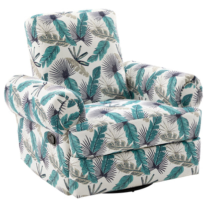 Manual Swivel Recliner Rocker Chair With Adjustable Backrest