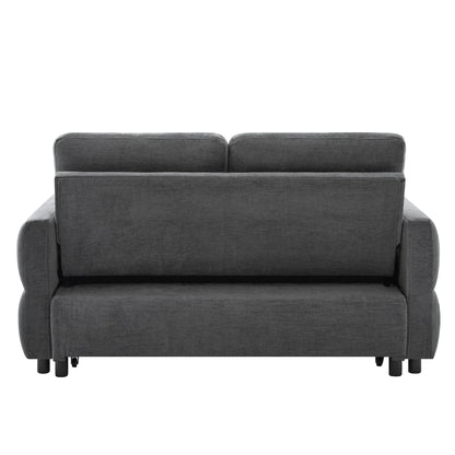 Convertible Sofa Bed Loveseat With Adjustable Backrest And USB Ports