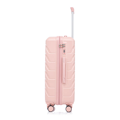 Hard Shell Luggage With Scratch Resistant Surface, 4 Wheels, Combination Lock & Side Hooks