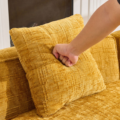 Curved Compressed Sofa, Nordic-Style Design For Living Room