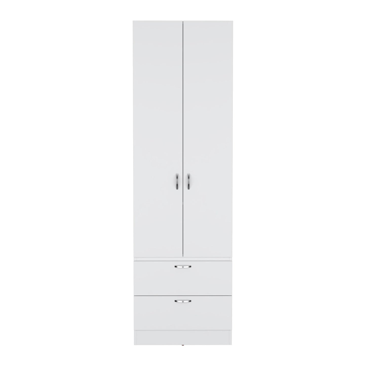 Armoire Organiser, Two Shelves, Rod, Double Door Cabinet Armoire