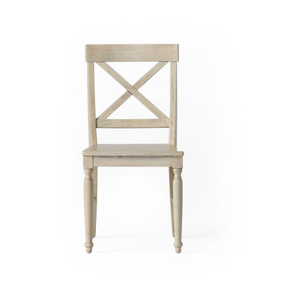 Dining Chair With X Shaped Back (Set of 2)