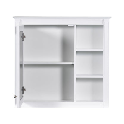 Bathroom Vanity With Top Sink, 2 Doors And 3 Drawers, Freestanding Set With Mirror Cabinet