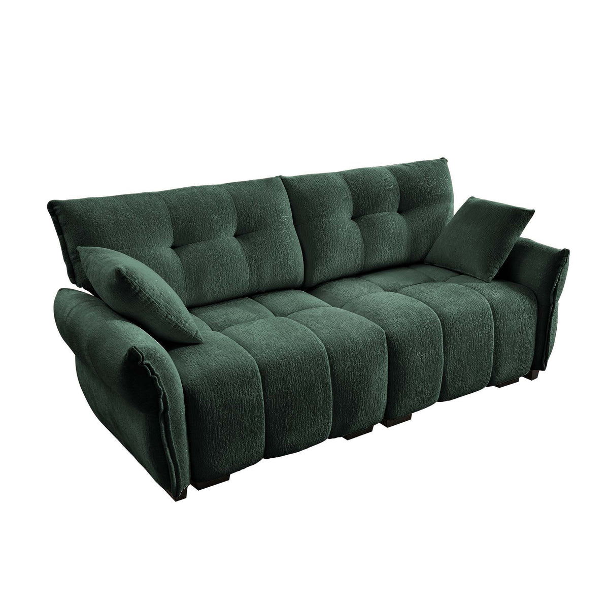 Modern Sofa & Pillows, Textured Cover, High Rebound Cushions