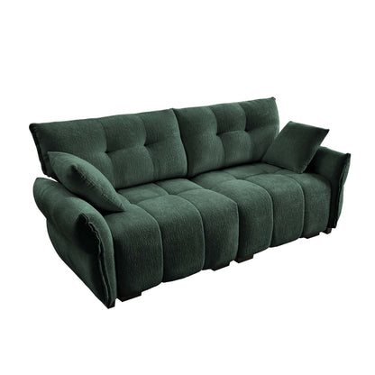 Modern Sofa & Pillows, Textured Cover, High Rebound Cushions