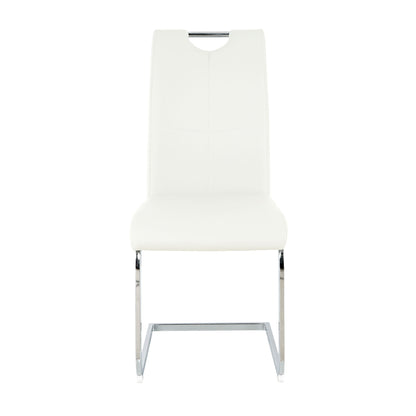Modern Dining Chairs With Padded Seat And Metal Legs