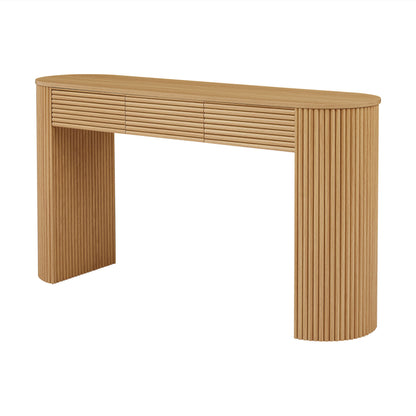 Retro Console Table With Storage, 3 Drawers