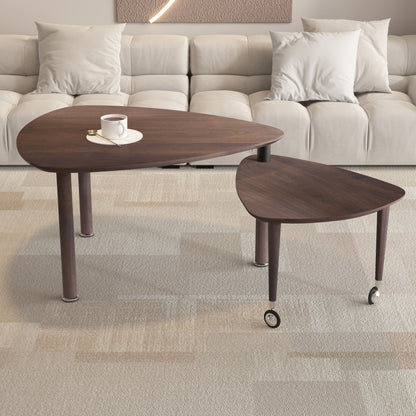 360 Degree Rotatable Coffee Table With Solid Legs