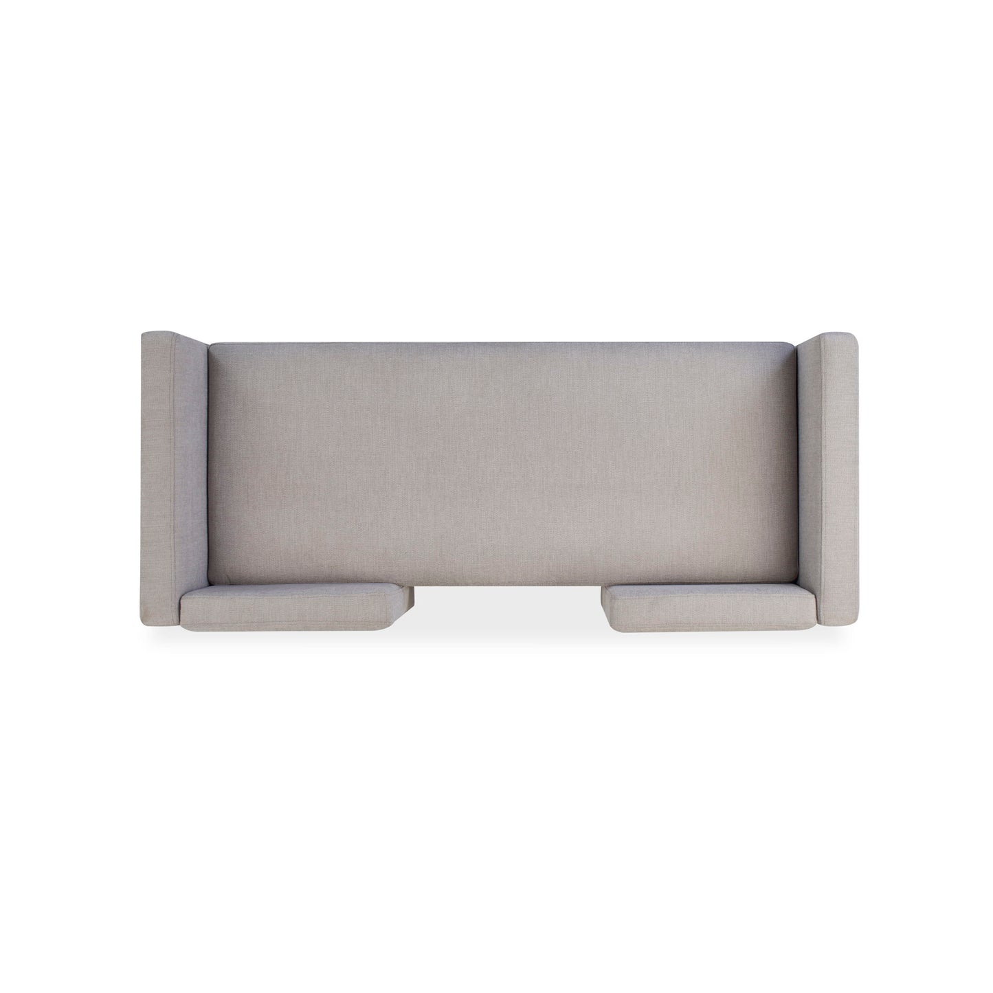Upholstered Ottoman With 2 Bolster Pillows For Living Room - Gray