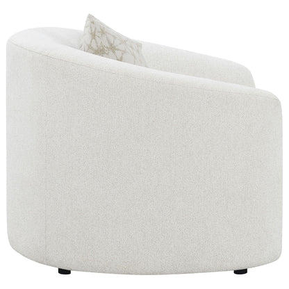Rory - Sloped Arms Chair With Pillow - White