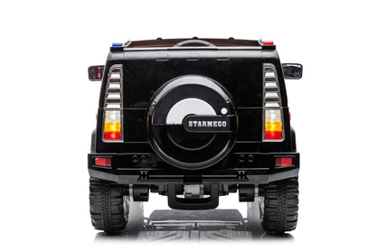 12V7A 30W*2 Four-Wheel Drive Seat One Button Start, Forward And Backward, High And Low Speed, Music, Front Light, Power Display, Two Doors Can Open, 2.4G R / C, Seat Belt Four Wheel Absorber
