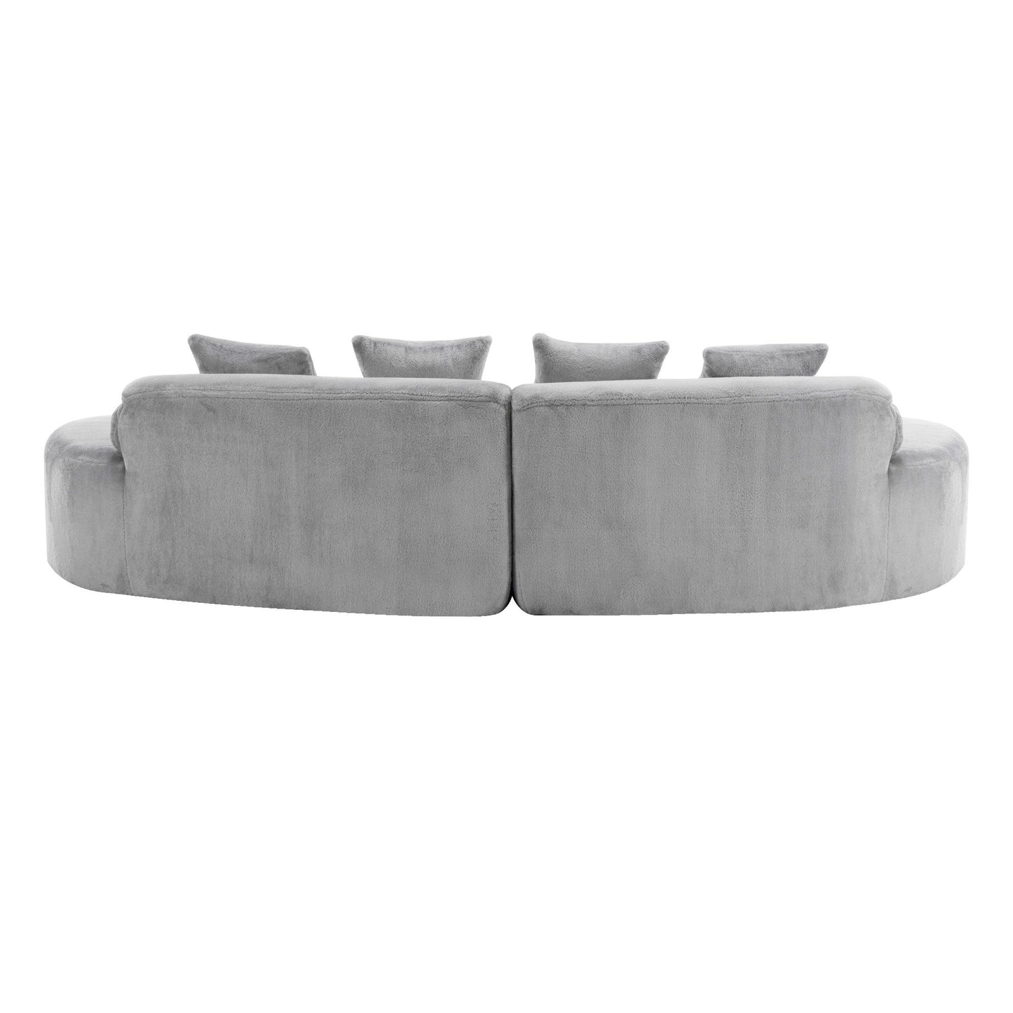 Modern Curved Sofa With Pillows