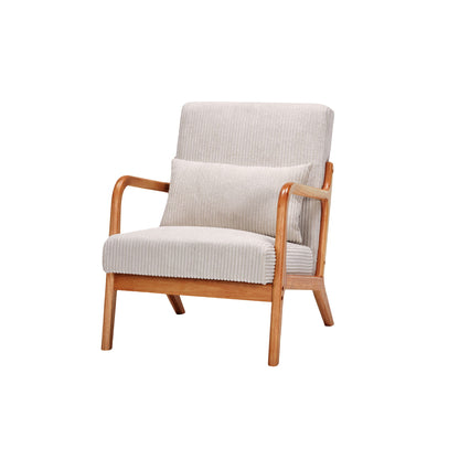 Accent Arm Chair With Pillow Upholstered
