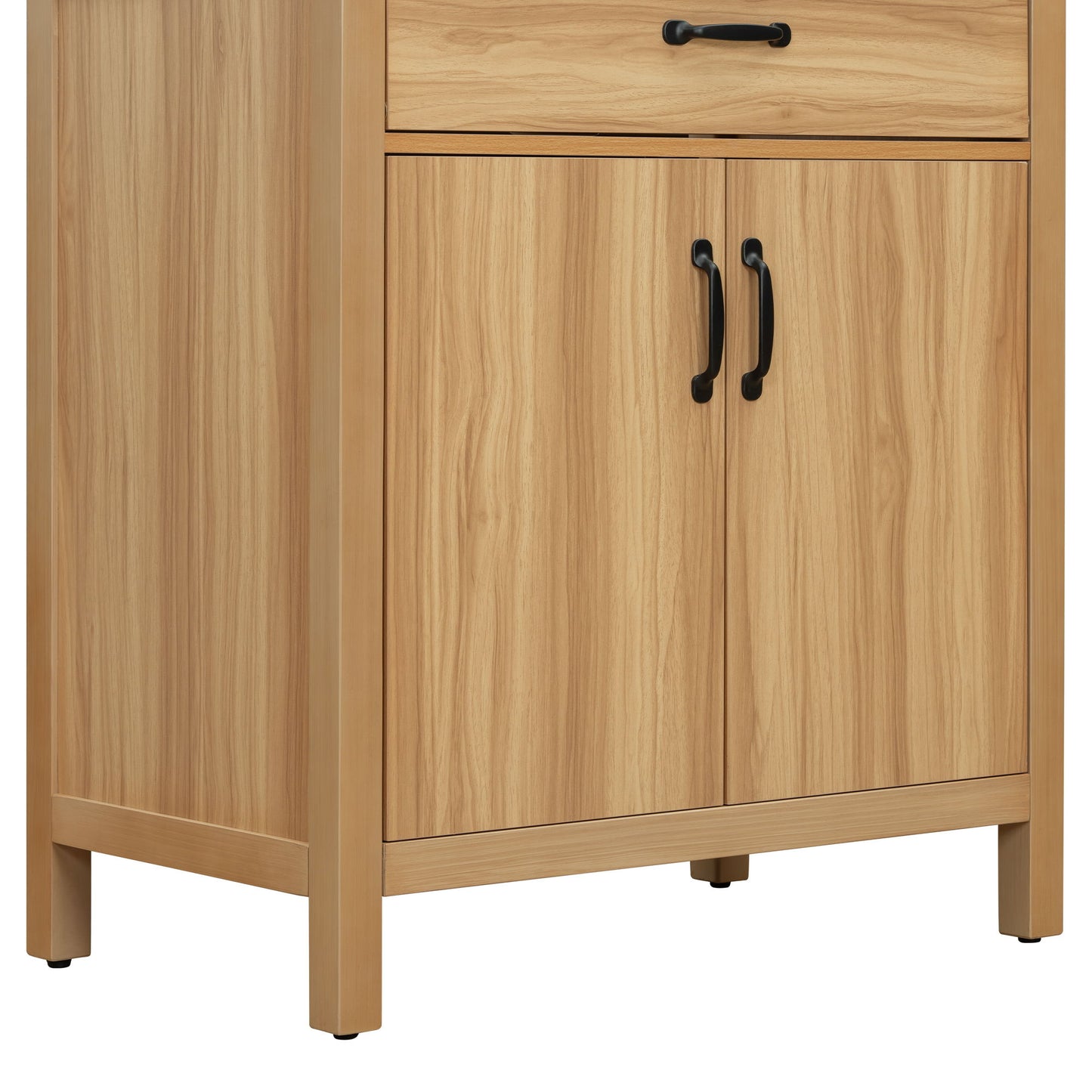 Bathroom Vanity With Flip Drawer, 2 Soft Close Doors, Adjustable Shelf And Ceramic Sink
