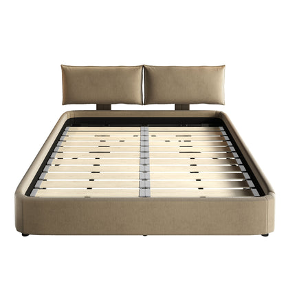 Cloud Bed Frame With Oversized Padded Movable Headboard