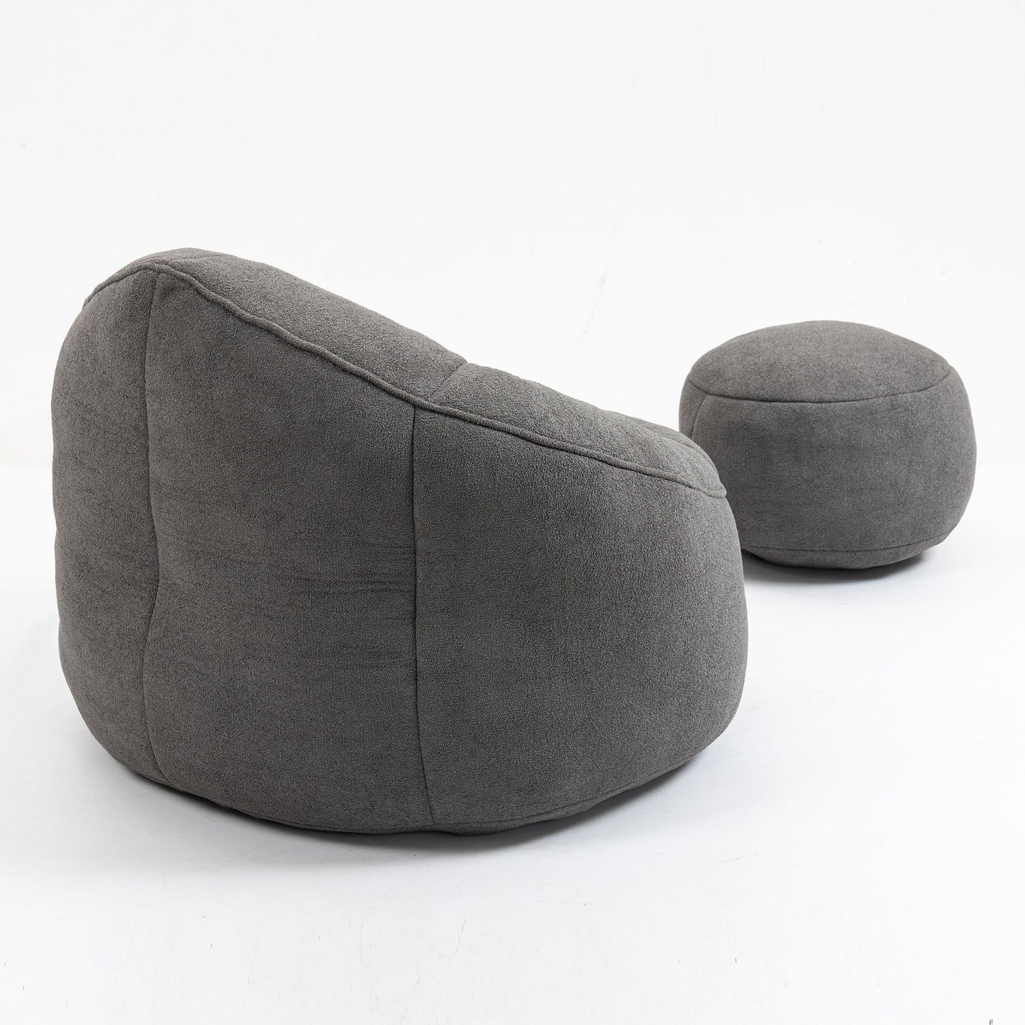 Bedding Bean Bag Sofa Chair High Pressure Foam With Footrest