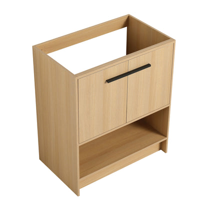 Modern Bathroom Vanity With Ceramic Sink, Freestanding Cabinet, Soft Closing Doors