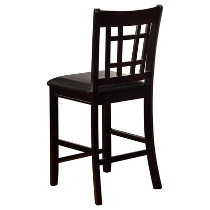 Danford - 5 Piece Counter Height Dining Set With Upholstered Stools - Espresso