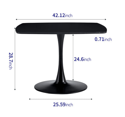 Table Mid-Century Dining Table For 4-6 People With Round Table Top, Pedestal Dining Table, End Table Leisure Coffee Table