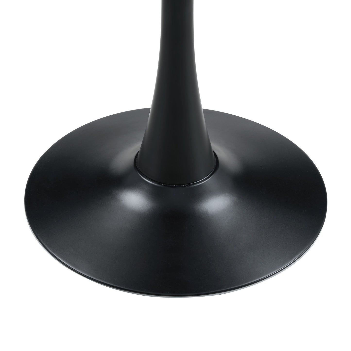 Round Dining Table With Faux Marble Top And Metal Pedestal +, 23.6" Diameter For Kitchen, Living Room, Small Spaces