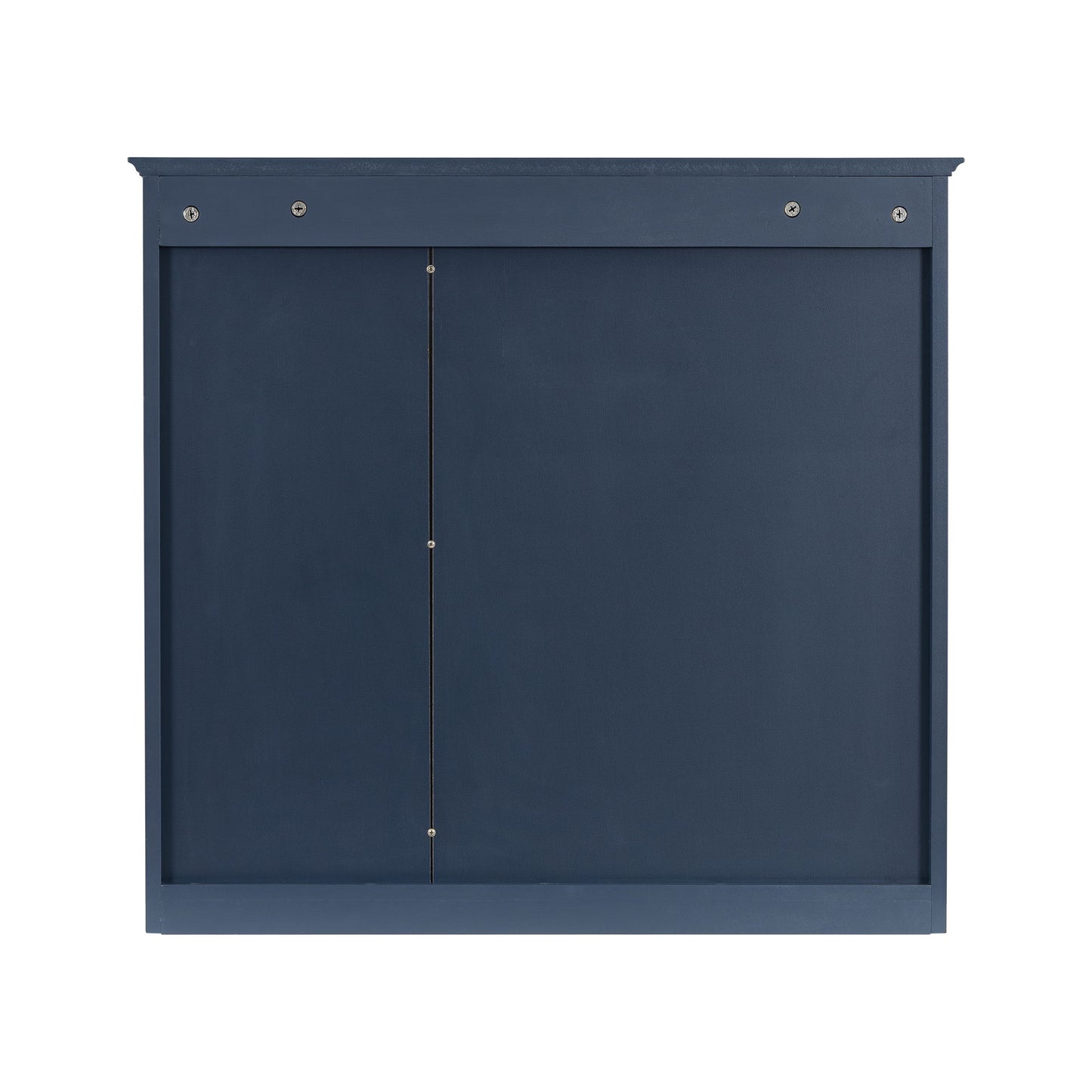 Bathroom Vanity With Top Sink, 2 Doors And 3 Drawers, Freestanding Set With Mirror Cabinet