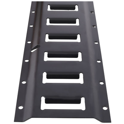12 Pieces E Track Tie-Down Rail Kit For Trucks, Vans, Garages - Black