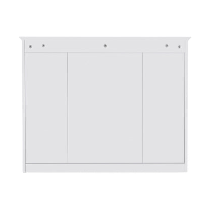 Wall Mounted Medicine Cabinet With Mirror, Storage Cabinet Featuring 6 Open Shelves And Adjustable Interior