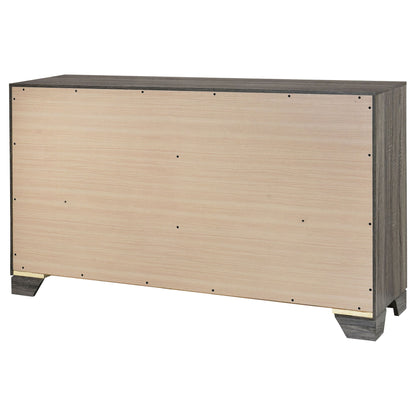 Funston - 6 Drawer Dresser Cabinet - Brown Oak