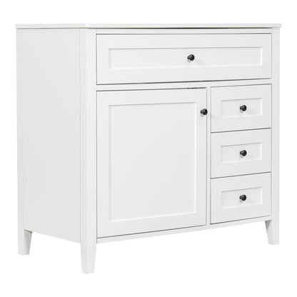 Bathroom Vanity With Sink, Cabinet With 3 Drawers And Adjustable Shelf