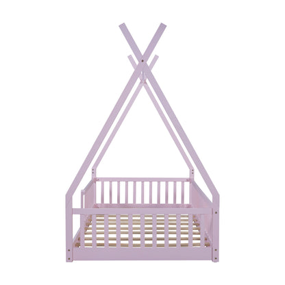 House Shaped Design Bed With Fence