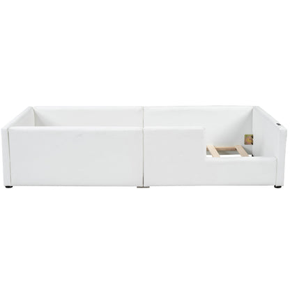 Platform Bed With Guardrail And Charging Station