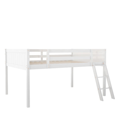 Low Loft Bed With Adjustable Ladder