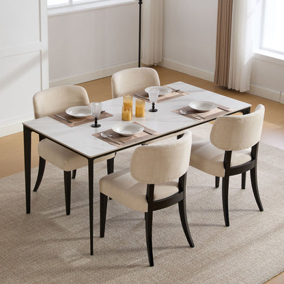 Kitchen Dining Chairs (Set of 2) - Cream
