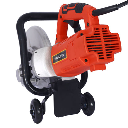 Heavy Duty Electric 14" Cut Off Saw With Water Line Attachment - Black / Silver