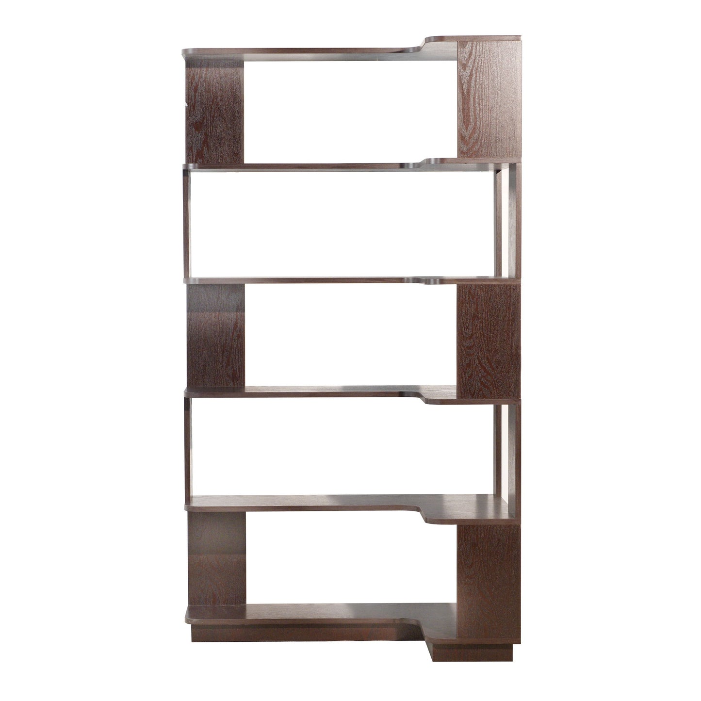 Ox Blood - Red 90Cm L-Shaped Freestanding Corner Bookshelf With Anti Tip Safety, Storage Cabinet For Living Room - Ox Blood Red