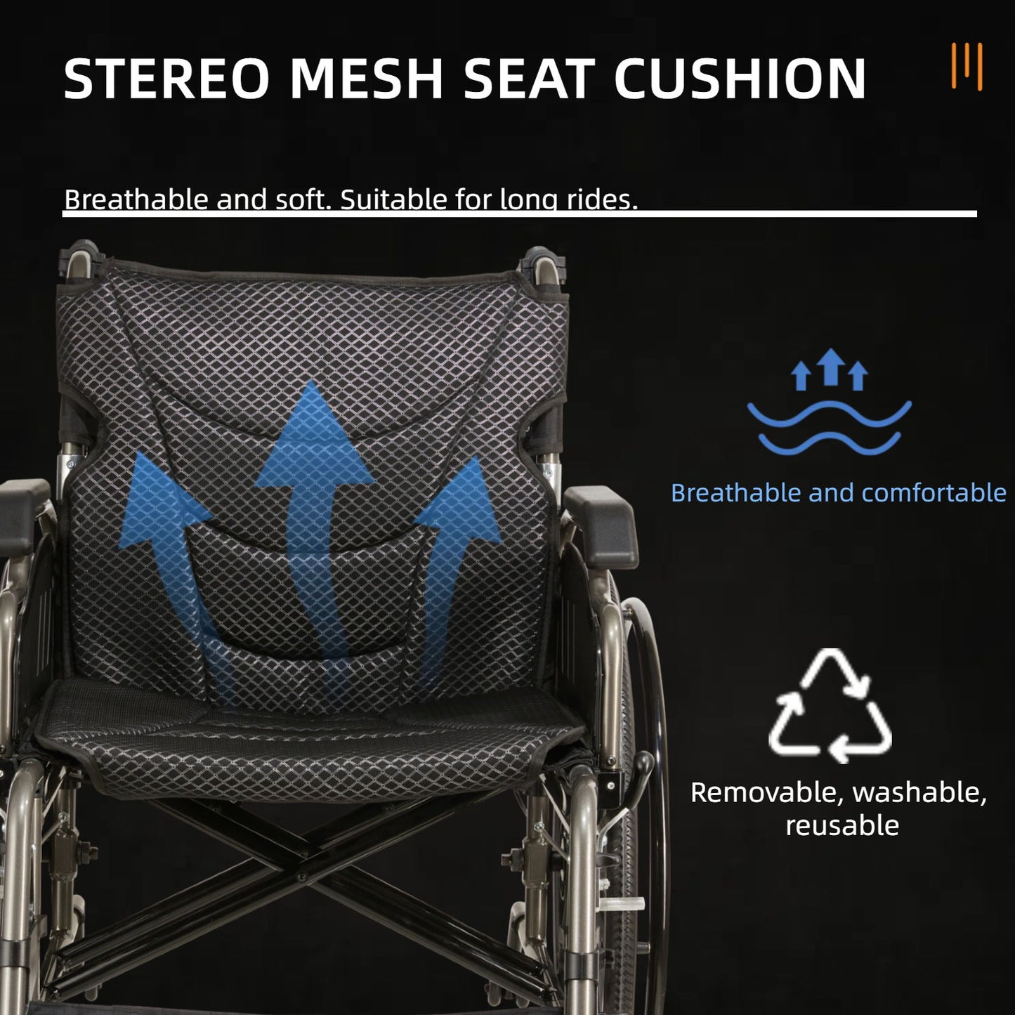 Lightweight Foldable Transport Wheelchair For Adults With Double X Force Support