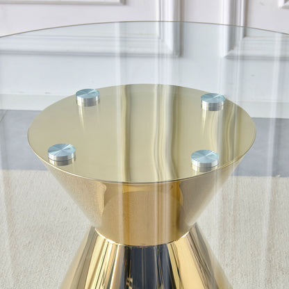 Round Dining Table - Gold