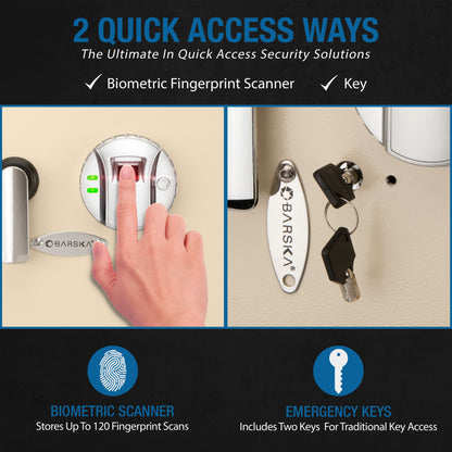 Durable Biometric Wall Safe