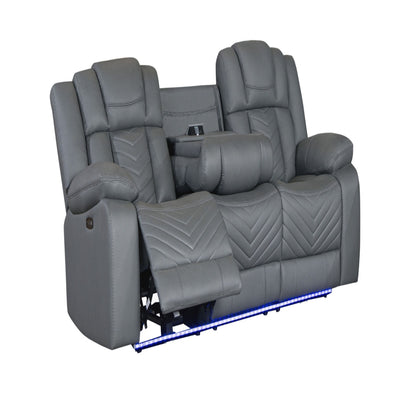 Raize - Power Living Room Set With Storage Console And Cup Holders